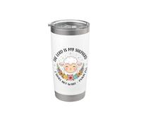 El Señor es mi pastor, no esperaré - Salmos 23:1 Vaso térmico de acero inoxidable de doble pared
