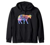 El Señor Es Mi Pastor Salmo 23:1 Colorido Silueta De Becerro Sudadera con Capucha