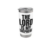 El Señor Es Mi Pastor Salmo 23:1 Versículo de la Biblia Cristiana Vaso térmico de acero inoxidable de doble pared