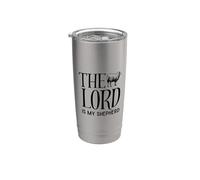 El Señor es mi Pastor Salmo 23 Cordero de oveja Vaso térmico de acero inoxidable de doble pared