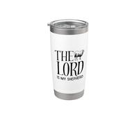El Señor es mi Pastor Salmo 23 Cordero de oveja Vaso térmico de acero inoxidable de doble pared