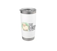 El Señor es mi Pastor Salmo 23 Cordero de oveja Vaso térmico de acero inoxidable de doble pared