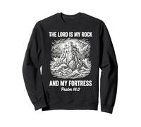 El Señor es mi Roca Salmo 18 2 Arte de la Fortaleza de la fe Cristiana Sudadera
