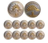 El Señor es un Guerrero: Moneda Conmemorativa de Fe y Victoria, Moneda de Desafío del Arcángel Miguel, Moneda de Fe Religiosa Coleccionable, Regalos Católicos Inspiradores (10Pcs 03#)