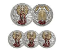 El Señor es un Guerrero: Moneda Conmemorativa de Fe y Victoria, Moneda de Desafío del Arcángel Miguel, Moneda de Fe Religiosa Coleccionable, Regalos Católicos Inspiradores (3Pcs 01#)