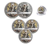 El Señor es un Guerrero: Moneda Conmemorativa de Fe y Victoria, Moneda de Desafío del Arcángel Miguel, Moneda de Fe Religiosa Coleccionable, Regalos Católicos Inspiradores (3Pcs 02#)