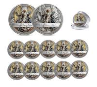 El Señor es un Guerrero: Moneda Conmemorativa de Fe y Victoria, Moneda de Desafío del Arcángel Miguel, Moneda de Fe Religiosa Coleccionable, Regalos Católicos Inspiradores (10Pcs 02#)