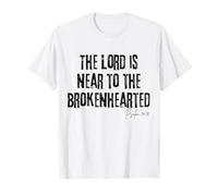 El Señor está cerca del corazón roto Salmo 34:18 Biblia Camiseta