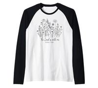 El Señor está Conmigo Los Hombres y Mujeres Cristianos aman a Dios y Jesús Camiseta Manga Raglan