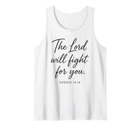 El Señor Luchará por Ti Éxodo 14:14 Escritura Biblia Dios Camiseta sin Mangas
