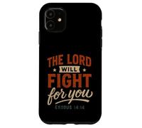 El Señor Luchará por Ti Éxodo 14 14 - Vintage Christian Carcasa para iPhone 11