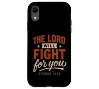 El Señor Luchará por Ti Éxodo 14 14 - Vintage Christian Carcasa para iPhone XR