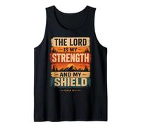 El Señor Mi Fuerza Y Escudo Salmo 28:7 Camiseta sin Mangas