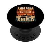 El Señor Mi Fuerza Y Escudo Salmo 28:7 PopSockets PopGrip Adhesivo