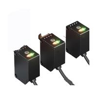 El sensor fotoeléctrico de largo alcance GQ7-BF1MN con supresión de fondo puede detectar un punto rojo a una distancia de 1 metro.(FQD-BG4010PS)