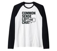El Sentido común Antisocial dejó el Chat Anti Gente estúpida Camiseta Manga Raglan
