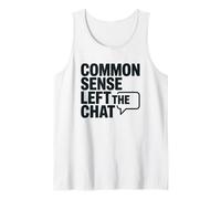 El Sentido común Antisocial dejó el Chat Anti Gente estúpida Camiseta sin Mangas