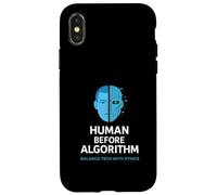 El ser humano antes que el algoritmo: ética de la IA, gráfico, conciencia tecnológica Carcasa para iPhone X/XS
