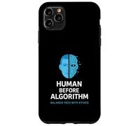 El ser humano antes que el algoritmo: ética de la IA, gráfico, conciencia tecnológica Carcasa para iPhone 11 Pro Max