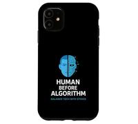 El ser humano antes que el algoritmo: ética de la IA, gráfico, conciencia tecnológica Carcasa para iPhone 11