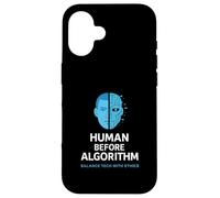 El ser humano antes que el algoritmo: ética de la IA, gráfico, conciencia tecnológica Carcasa para iPhone 16