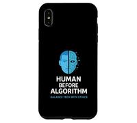 El ser humano antes que el algoritmo: ética de la IA, gráfico, conciencia tecnológica Carcasa para iPhone XS Max