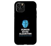 El ser humano antes que el algoritmo: ética de la IA, gráfico, conciencia tecnológica Carcasa para iPhone 11 Pro