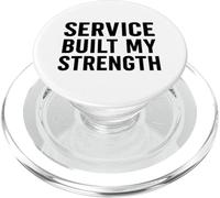 El servicio construyó mi fuerza. Disciplina militar. PopSockets PopGrip para MagSafe