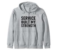 El servicio construyó mi fuerza. Disciplina militar. Sudadera con Capucha