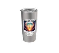 El servicio cristiano es mi ministerio sirviendo a otros Jesucristo Vaso térmico de acero inoxidable de doble pared