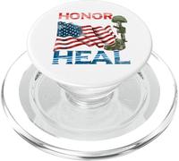 El Servicio Militar Honra a los Muertos Sanar al Guerrero Herido PopSockets PopGrip para MagSafe