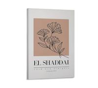 El Shaddai Genesis - Lienzo decorativo para pared, diseño de 17 nombres de Dios, para sala de estar, dormitorio, baño, oficina, decoración del hogar, 30 x 45 cm
