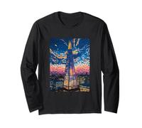 El Shard London Mosaic at Night Art Manga Larga