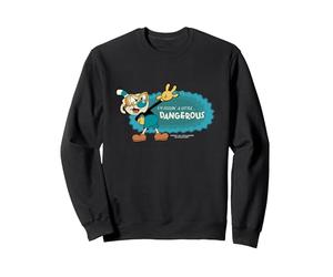 El Show de Cuphead Mugman Me Siento un Poco... Peligroso Sudadera, Unisex para Adultos, Negro, L