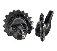 El Silbato De La Muerte De Azkrt, Silbato De Gritos Muy Ruidosos, Cerámica De Doble Precisión, Decoración De Halloween(C)