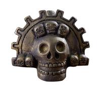 El silbato de muerte azteca más fuerte: silbato auténtico en forma de cráneo, instrumento de sonido | Aplicación moderna que suena a dando vueltas, réplica de gritos aterradoras artesanales con un dis