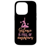El silencio está lleno de respuestas, diseño inspirador de yoga Carcasa para iPhone 14 Pro