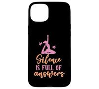 El silencio está lleno de respuestas, diseño inspirador de yoga Carcasa para iPhone 15 Plus