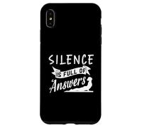 El silencio está lleno de respuestas, diseño inspirador de yoga Carcasa para iPhone XS Max