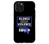 El Silencio Oculta la Violencia Escuadrón de Apoyo a la prevención del abuso Infantil Carcasa para iPhone 11 Pro