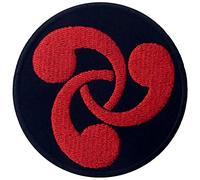 El símbolo de Triskele Parche Bordado de Aplicación con Plancha, Rojo y negro