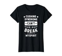 El síndrome de Cushing no Puede Romper mi espíritu Camiseta gráfica económica, Mujer, Negro, S