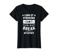 El síndrome de QT Largo no Puede Romper mi espíritu Camiseta gráfica económica, Mujer, Negro, L