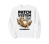 El Sistema de Parches apoya tu Humor Local de café Perezoso Sudadera