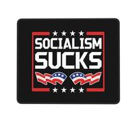 El Socialismo Apesta Alfombrilla De Ratón Antideslizante Alfombrillas De Mouse Bordes Cosidos Alfombrilla para Ratón para Juego Escritorio Hogar 25X30Cm