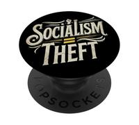 El Socialismo es Robo Pro capitalismo PopSockets PopGrip Adhesivo
