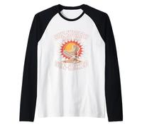 El sol besó más como una quemadura solar pateada Camiseta Manga Raglan