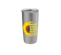 El sol de girasol encuentra inspiración en días oscuros Vaso térmico de acero inoxidable de doble pared