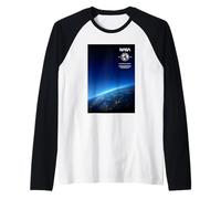 El Sol de la NASA se Pone detrás del Espacio terrestre Camiseta Manga Raglan