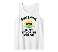 El Sol es mi Color Favorito para Las Vacaciones de Verano al Estilo Kawaii Camiseta sin Mangas